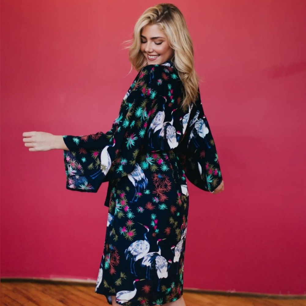 Floral Kimono Robe - Picture 2 of 2